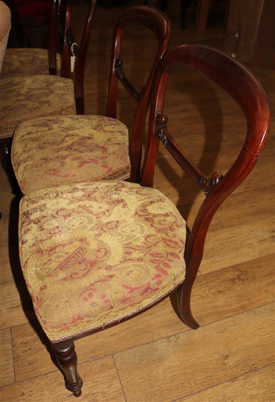 Four balloon back dining chairs